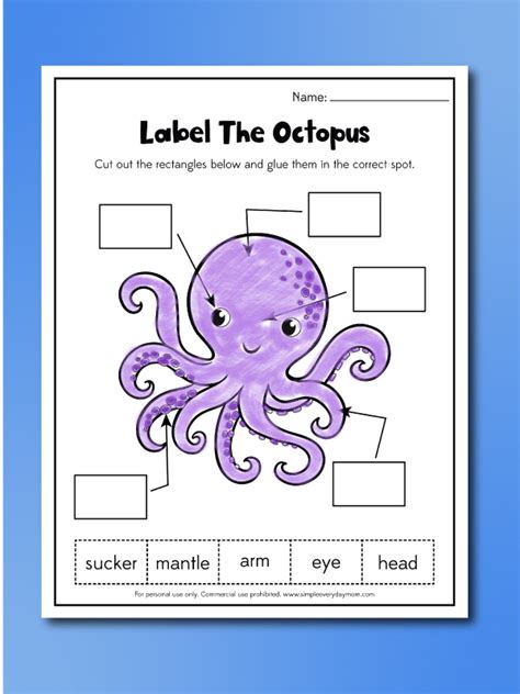 Printable Octopus Worksheets